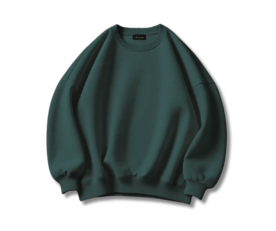 OLIVE SOLID OVERSIZED SWEATSHIRT