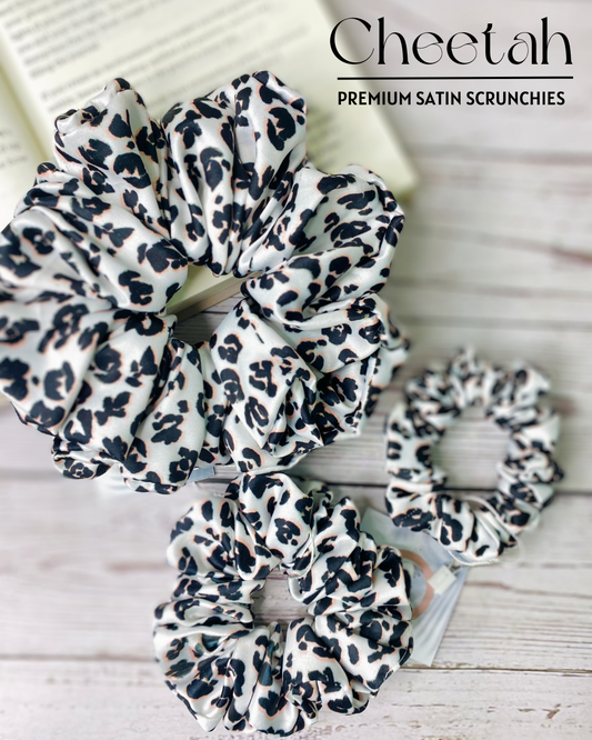 CHEETAH  - PREMIUM SATIN HAIR SCRUNCHIE