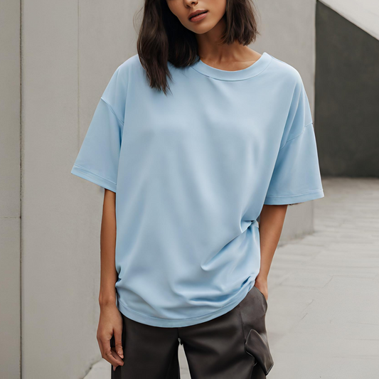 PALE AQUA - SOLID OVERSIZED TSHIRT