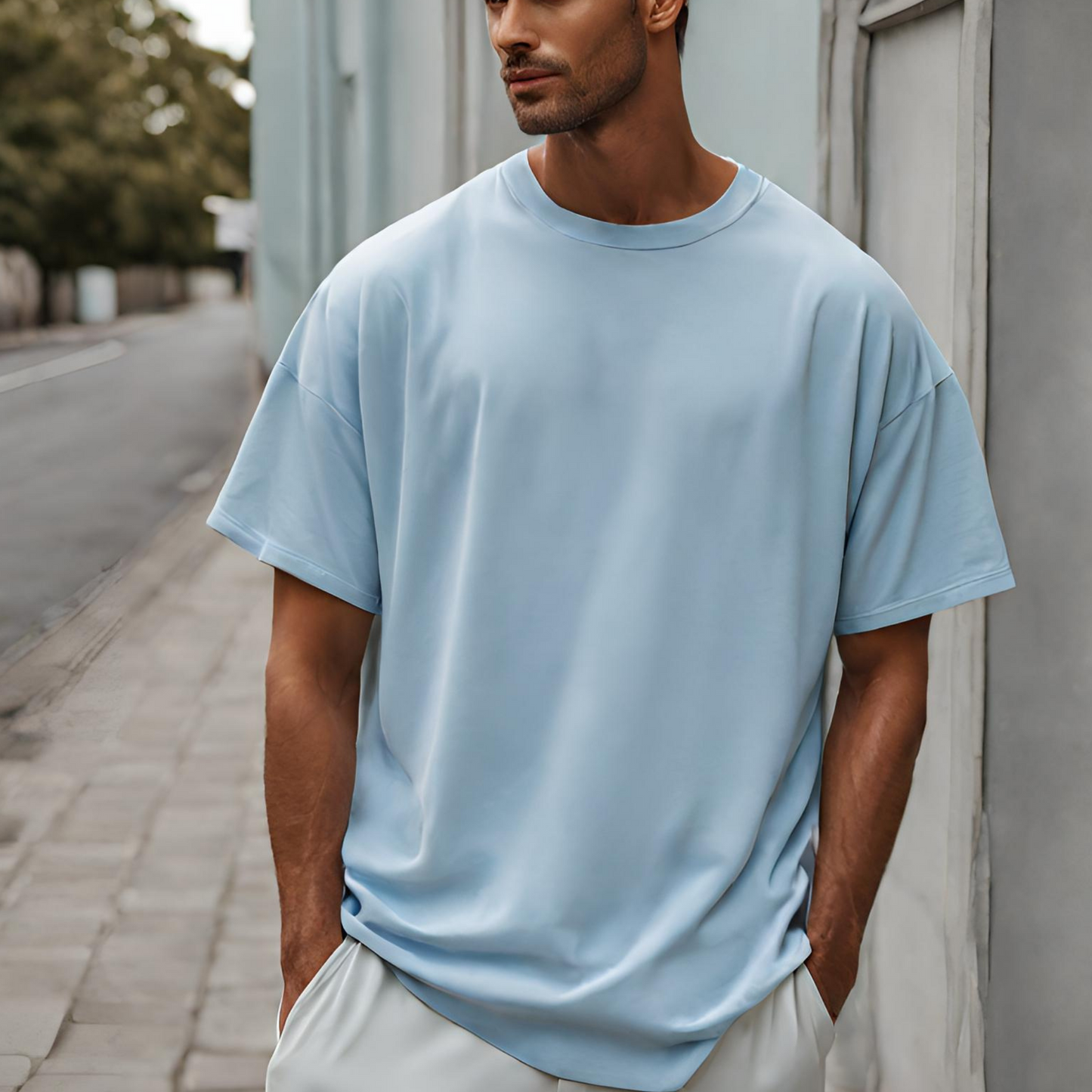 PALE AQUA - SOLID OVERSIZED TSHIRT