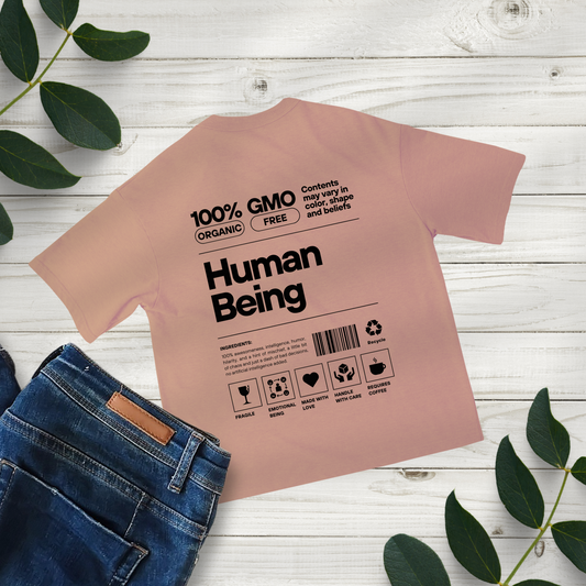 HUMAN BEING -LATTE OVERSIZED TSHIRT