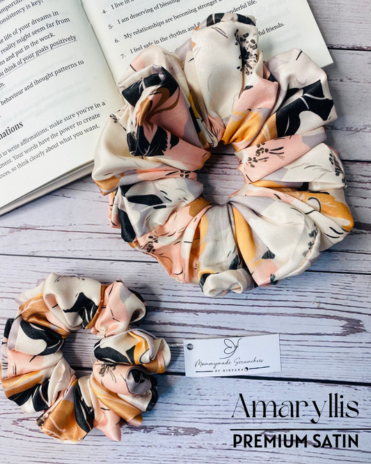 AMARYLLIS PREMIUM PRINTED SATIN SCRUNCHIE